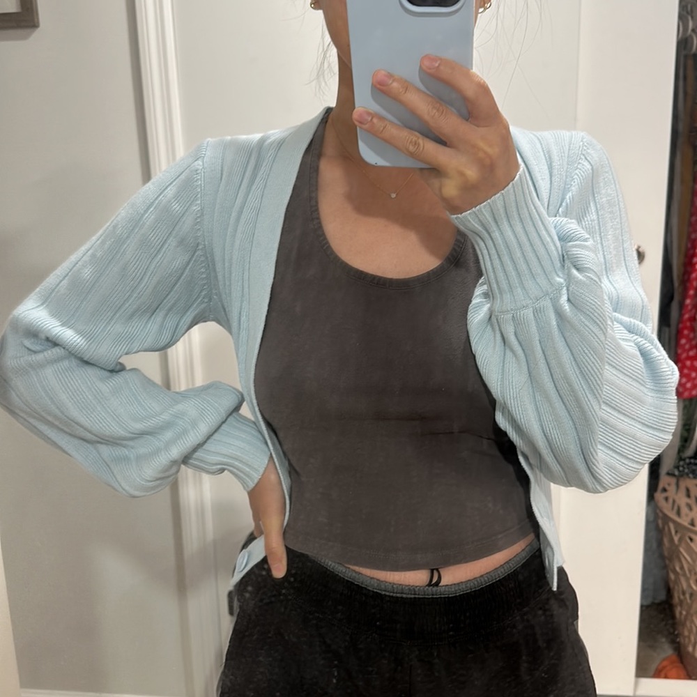 Wilfred Baby Blue Cardigan, Xs - image 1